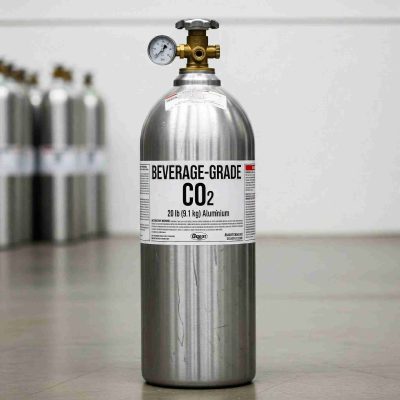Beverage-Grade CO₂ Cylinder – 20 lb Aluminium (1) (2)